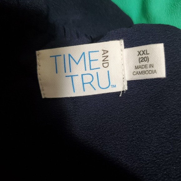 Time & Tru Women's Sleeveless Flowing Colorblock Midi Dress Size XXL 20 NEW - Picture 7 of 12